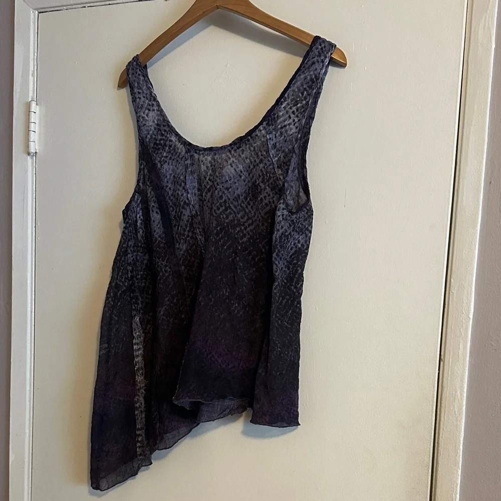 Free People Asymmetrical Purple Tank Top - Picture 3 of 3